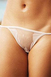 Wet White Bikini Bottoms Asian Girl