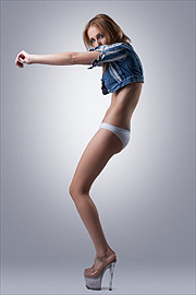 Slender Erotic Model In Stripper Heels