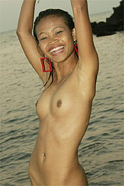 Nude Thai Girl By The Water At Sunset