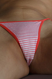 Olga Trevino Showing Striped Panties